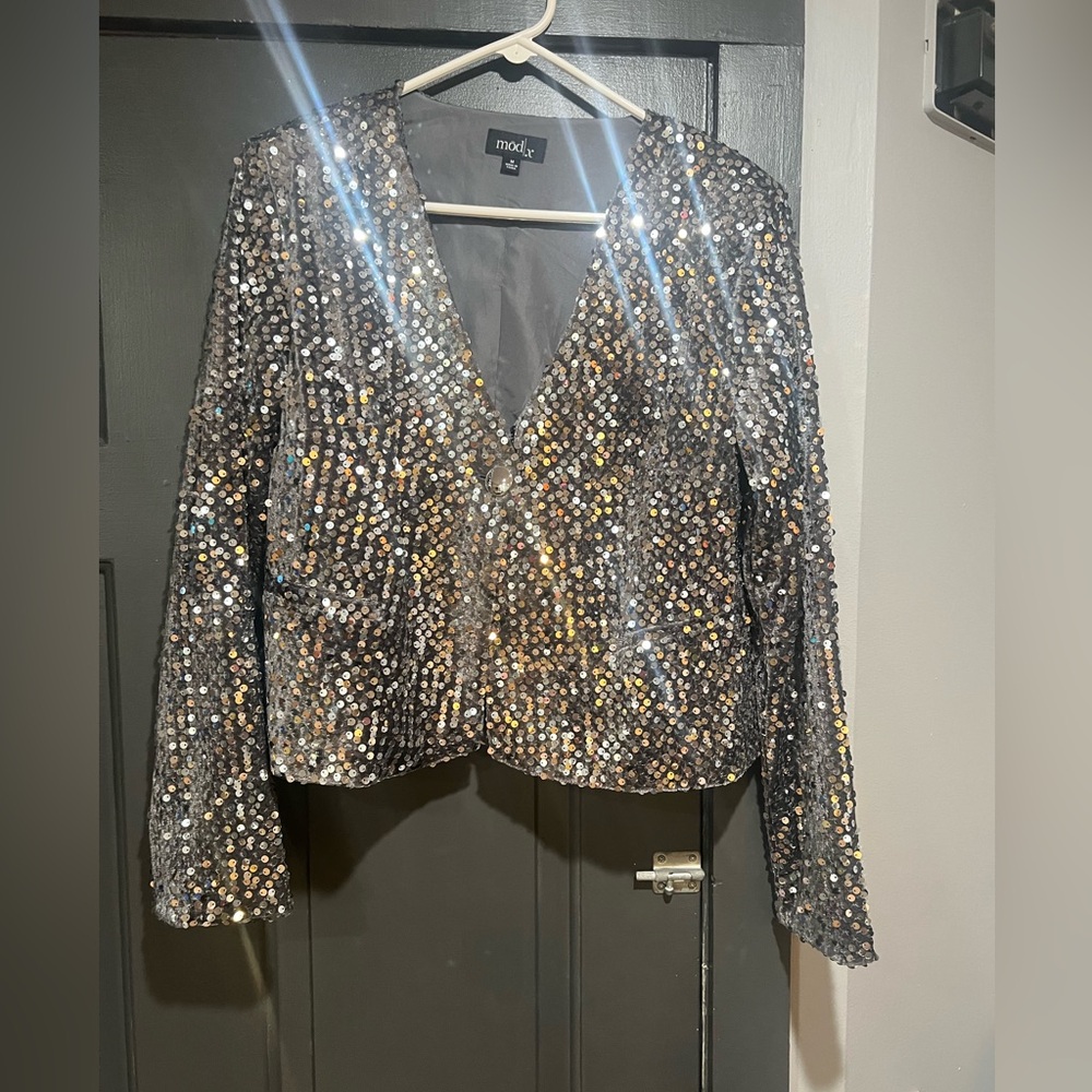 Mod X sequins silver jacket